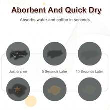 BLESWIN - Tapete de secado de platos para cocina 16 x 24 pulgadas tapete de café para encimeras estación de café mate con respaldo de goma antideslizante tapete absorbente para morir platos para - Gris - Ver 4