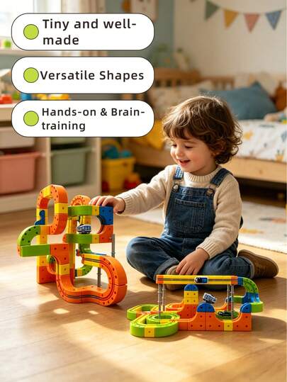 62/125/160pcs Flexible Race Track Toy Set With Electric Train, Includes Traffic Signs, Suitable For Birthday Party Gifts For Boys And Girls Over 3 Years Old