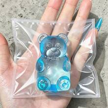 可爱小熊软糖挤压玩具，大号弹力果冻熊捏捏乐，柔软TPR减压球，儿童减压玩具，舒缓焦虑感官玩具，新奇解压玩具，生日礼物派对小礼品（包装随机） - 彩色 - 查看 12