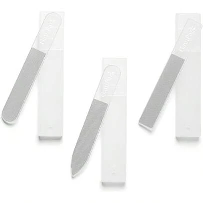 3PCS Glass Nail Files Natural Nails - Reusable High-Quality Glass Nail File With Fine Abrasive Particles, Trims Shines And Buffs Nails, Nail-Friendly Physical Polishing