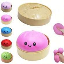 Glitter Dumpling Squishy - Random Glitter Dumpling Box, 10 Colors Dumplings Squishy Toy, More Surprises (Random-4PCS) - 綠色 - 查看 8