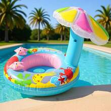 Inflatable Mushroom-Shaped Baby Ring Design, Bath Ring - 彩色 - 查看 2