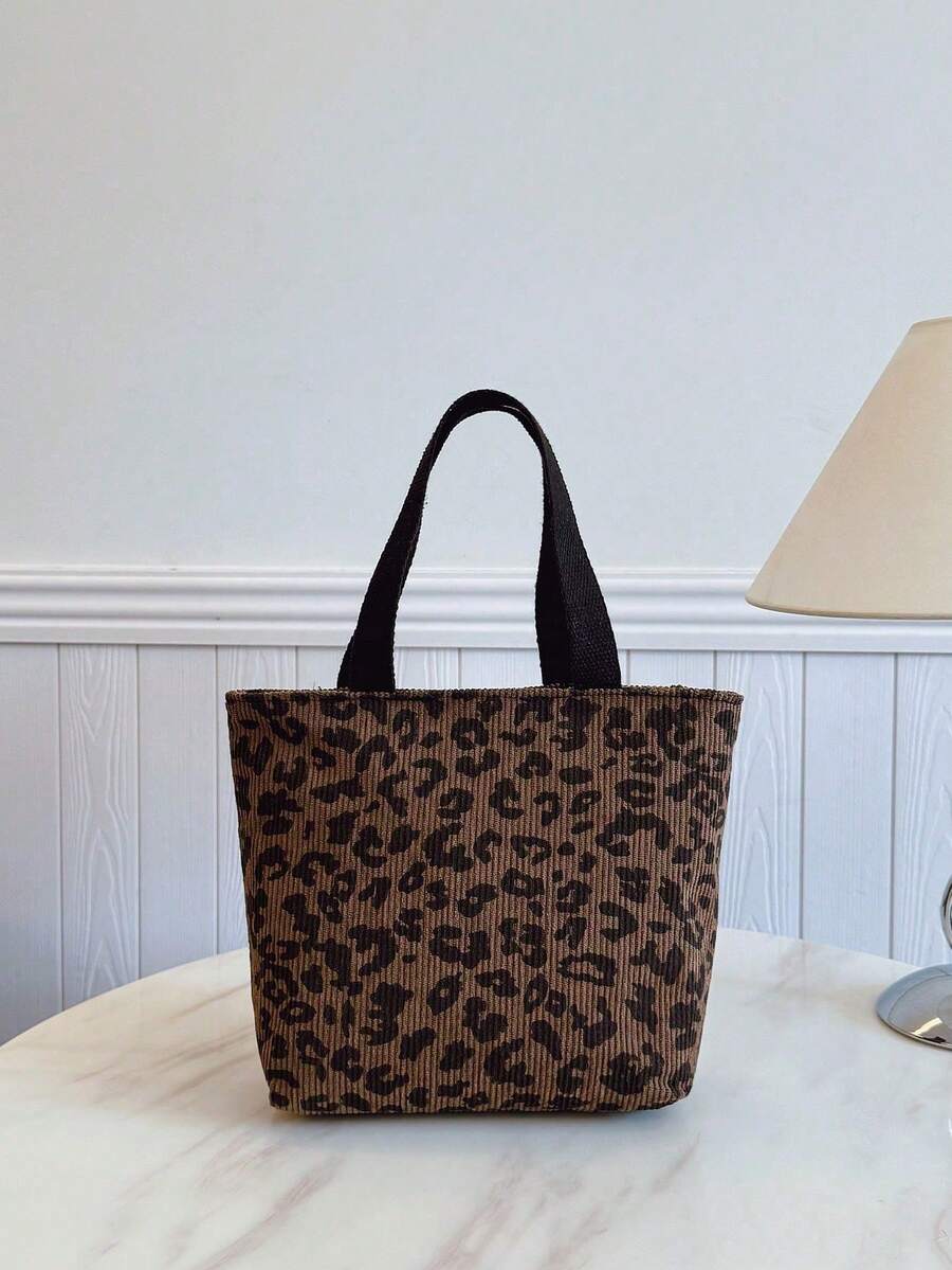 Fashionable Handbag Thickened Cute Leopard Print Bag Travel Bag - MultiWarna - View 1