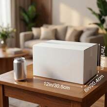Hoikwo 15 paquetes de cajas de envío de 12 x 8 x 7 pulgadas caja de cartón corrugado blanco para pequeñas empresas para embalaje de correo - Blanco - Ver 4