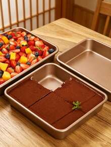 1 khuôn nướng bánh Tiramisu hình chữ nhật, thích hợp để nướng bánh nhiều lớp, bánh phô mai, khuôn bánh hình chữ nhật chống dính. - Xem 2