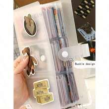 3 Inch 84 Compartments Family Photo Case, Transparent PVC Idol Card Album, Dust-Proof And Moisture-Proof, Star Card Collection Book, Creative Photo Organization Book, Fan Gifts, Birthday Souvenirs, Star-Chasing Storage Box, New Style Birthday Commemorative Album Student Collection Book - Clear - 查看 8