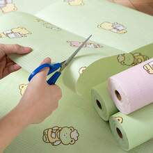 1 Roll Waterproof Anti-Moisture Drawer Liner, Suitable For Kitchen Counters, Wardrobes, Special Paper Shoe Cabinet Liner, Waterproof Anti-Moisture Cabinet Liner For Kitchen, Refrigerator, Wardrobe, Non-Slip And Trimmable - Bear - View 4