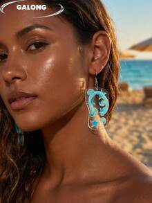 新颖人字拖耳环，粉色草莓樱桃吊坠，青春小众设计，度假风耳环 - 拖鞋耳飾 - 查看 3