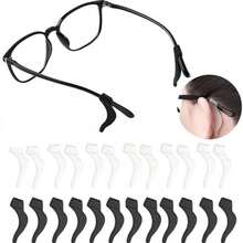 Ganchos de silicona antideslizantes para gafas de niños, evitan que se caigan, ganchos de fijación para las patillas de las gafas - Negro - Ver 10
