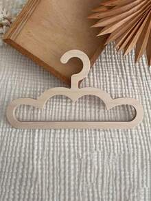 1/5pcs Nordic Style Wooden Bear & Cloud Children's Hangers, Creative Pet & Baby Clothes Rack - Khaki - View 2