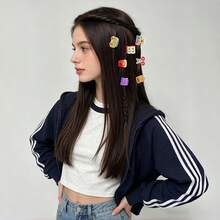 7pcs/Set Creative Cartoon Car Pencils, Pencil Cases, Computers, Books, And Scissors Hair Clips For Back-To-School Season. Cute And Fun Design, Suitable For Women's Casual And Versatile Half-Up Hairstyles, Hair Claw, And Other Hair Accessories. Perfect For Everyday Wear, Back-To-School Season, And As A Gift. Ideal For Everyday Outfits, Hairstyles, And Accessories. Women's Hair Accessories. - Multicolor - View 6