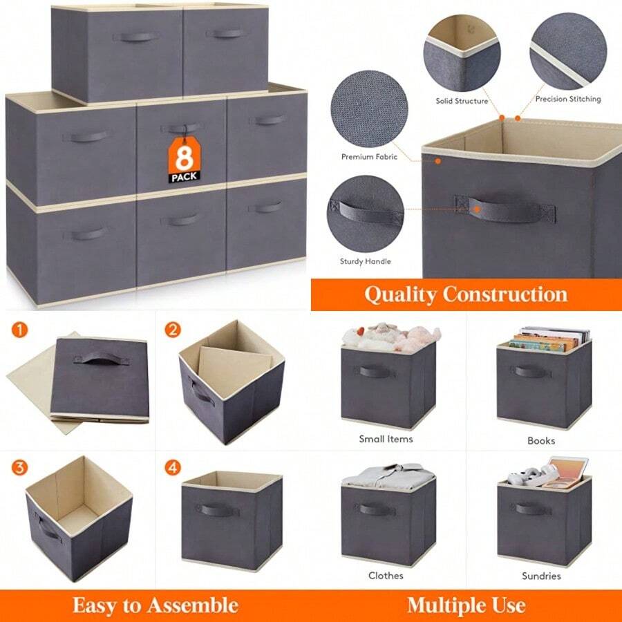 Storage Baskets - Gray - View 1