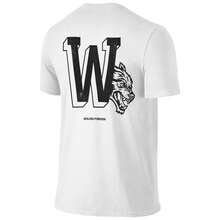 DARCSPORT Unisex 180g Wolves Print Crew Neck T-Shirt,Classic Vintage Style Men/Women Cotton Hip Hop Short Sleeve Tee - 白色-B - 查看 4