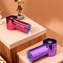 Ventilador de Nebulización de Escritorio con Pulverizador Manual, Recargable por USB, Ventilador de Refrigeración por Agua Portátil, Ventilador de Humidificación de 3 Velocidades - Rojo violeta - Ver 6