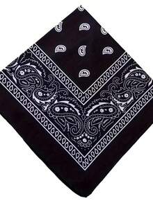 Premium Printed Bandana Scarf - Classic Style And Total Versatility - Black - View 6