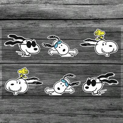  1pc Cartoon Snoopy Reflective Decorative Sticker, Ideal Small Gift For Fans, Family And Friends, Best Summer Accessory For Friends/Couples, Creates Summer Vibe
