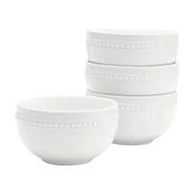 Everyday White by Fitz and  - Cuencos pequeños para postre de frutas color blanco juego de 4 - Blanco - Ver 7