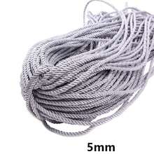 4 Meters/Lot 2 3 4 5 6mm Silver Braided Cord Gold Handle Strap Diy Handle Rope For Gift Bags Making Accessories - Gold and Silver Rope, 4 Meters/pack - View 8