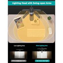 Vekkia - Lámpara de pie de música recargable con 64 luces LED plegable con clip profesional portátil 5 brillos x 3 temperaturas de color perfecta para piano de cola lectura de libros. MST64 - como en la imagen - Ver 3