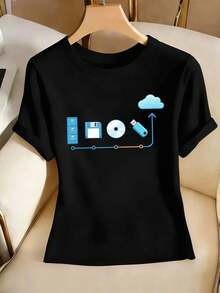 Women T-Shirts - Black - View 2
