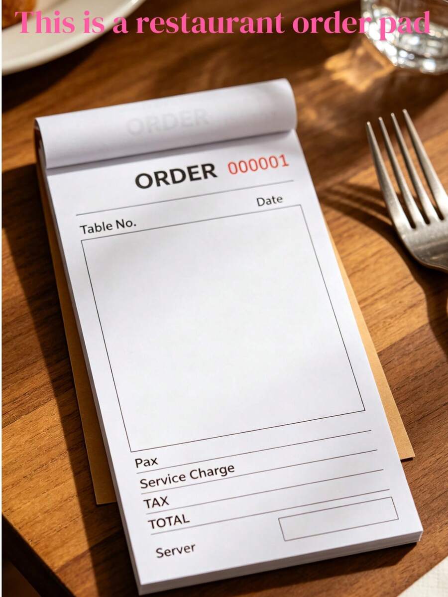 1pc/2pcs, General Order & Account Book For Catering, Restaurant & Hotel - A - View 1