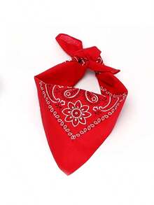 Premium Printed Bandana Scarf - Classic Style And Total Versatility - Red - View 2