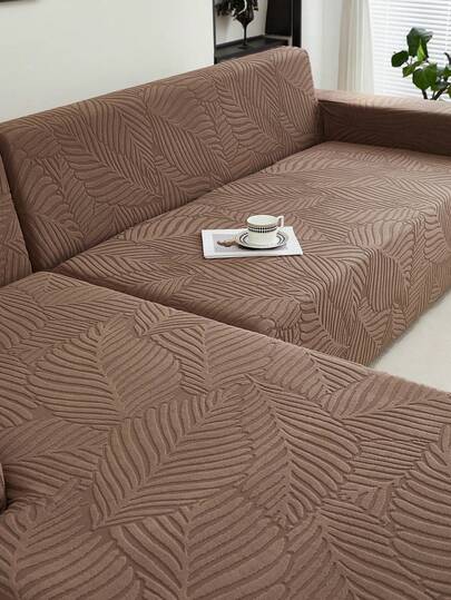 1 tấm bọc ghế sofa co giãn họa tiết lá cây, chống bụi và bẩn, bảo vệ toàn bộ ghế sofa một mảnh, co giãn, trang trí nhà cửa cho phòng khách, phòng ngủ, khách sạn, có thể giặt máy, phù hợp với ghế sofa hình chữ L 1/2/3/4 chỗ ngồi