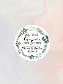 Pegatinas personalizables con texto para fiesta de boda, etiquetas decorativas de tubo de burbujas transparentes. Pegatinas personalizables para recuerdos de boda, etiquetas de agradecimiento floral para regalos de fiesta de compromiso/boda - Multicolor - Ver 27
