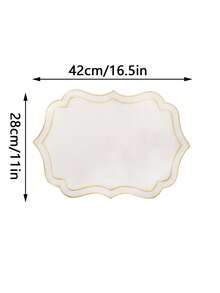 1/2/4pcs, Festive Asymmetric Fabric Placemat, Suitable For Wedding Party Table Decoration Placemat, Christmas, Easter, Valentine's Day, Thanksgiving Table Mat, Coffee Machine Mat, Non-Slip Heat Insulation Mat, Suitable For Wedding Parties, Holiday Celebrations, Picnic Camping, Birthday Banquet Table Decoration Placemat - Multicolor - View 5