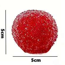 Red Pomegranate Soft Fidget Toy - Squishy Water-Filled Stress Relief Ball, Cute Sensory Toy For Anxiety Relief And Relaxation, Realistic Fruit-Like Squeeze Toy, Decor For Office Desk Or Home, Fun Gift For Adults, Teens, Students (May Have Slight Color Fading, Can Be Washed Without Affecting Use) - Multicolor - View 5