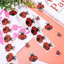 500 Stickers/Roll Laser Ladybug Graffiti Stickers 1 Inch Creative Hand Account Material Gift Packaging Baking Sealing Stickers - Multicolor - View 2
