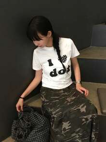 Short Sleeve T-Shirt For Women, Summer Fashion, Versatile, Loose Fitting, Round Neck Top - White - View 3