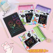 48pcs/Set Cartoon Scratch Art Book, Kids Educational Scratch Painting, Children's Gift Scratch Paper, DIY Handicraft Toy Scratch Cards - Multicolor - View 3
