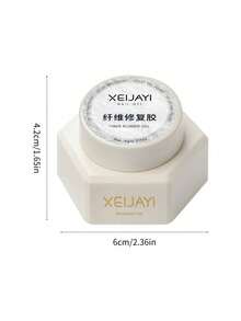 XEIJAYI 5支/6克纤维修复凝胶，用于修复断裂指甲，透明指甲修复凝胶，指甲强化凝胶，用于修复薄而脆弱的指甲 - 無色 - 查看 12