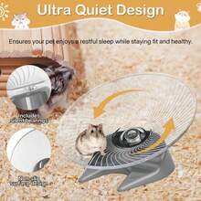 Hamster Flying Saucer Silent Running Exercise Wheel For Hamsters, Gerbils, Mice,Hedgehog And Other Small Pets Silent Running Wheel Hamster,Medium - Màu A - Xem 5