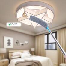 1 pieza Plumero con palo extensible y cabezal de microfibra flexible, lavable, adecuado para limpiar la parte inferior de los muebles - Multicolor - Ver 7