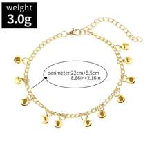 1 chiếc vòng chân nữ có mặt dây chuyền hình chuông, trang sức đeo chân thời trang, thanh lịch và dễ thương cho hàng ngày. - Vàng - Xem 3