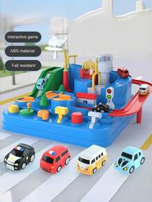 Mini Adventure Car Toy Set | Educational Assembly Game | Inertial Driving Vehicle And Parking Game Combo | Interactive STEM Educational Game For Parents And Kids | Adventure Game For Boys And Girls | Holiday And Birthday Gift (Accessory Color And Style Random) - Multicolor - View 7