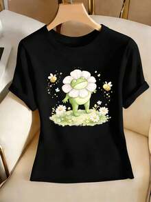Women T-Shirts - Black - View 2