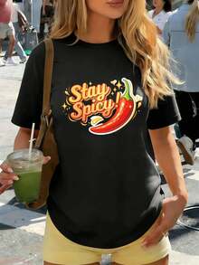 Women T-Shirts - Black - View 1