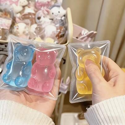 1pc Random Color Beaded Soft Squeeze Stress Ball - High Density Slow Rebound Sensory Toy, Suitable For Classroom Rewards And Party Favors, Gel Texture Finger Fidget