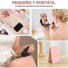 10 Piezas Espejo de Mano Espejo Compacto, Espejo pequeño de Viaje, Espejo de Bolsillo Ultrafino Compacto para Mujeres, Mamá,Fiesta de Regalo, Camping, Oficina, Hogar, Bolsillo,Blanquecino - Blanquecino - Ver 8