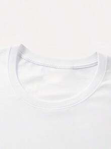 [Impresión a doble cara en la parte delantera y trasera] Camiseta de algodón puro de manga corta y cuello redondo con estampado de perro social estilo vintage Dachshund y texto WEENIE TINI EST 2025, tops para mujer, ideal para vacaciones. - Blanco - Ver 6