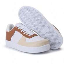 Unisex Men's And Women's Casual Sneakers, Comfortable Running/School Shoes, Lace-Up, Flat Sole, Athletic, Training - 雙色 - 查看 1