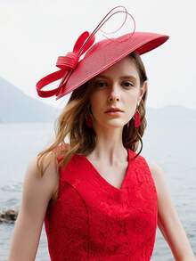 1pc Women's Vintage Charming Fascinator Hat, Suitable For Weddings, Church, Cocktail Parties, Derby Horse Racing, Tea Parties, Summer Sun Hat Accessory - A - View 5