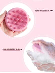 Silicone Scalp Massager Shampoo Brush Soft Head Scrubber Hair Care Brush Anti Itch Dandruff Relief Scalp Exfoliating Massage Tool For Wet And Dry Hair Detangling Hair Growth Stimulating Brush For Women Men Home Shower Travel Use - 1 - View 9