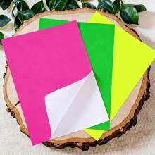 A4 Fluorescent Self-Adhesive Sticker, Laser Printable Stickers, Adhesive Label Paper, Self-Adhesive Poster, Printable, Handwriteable, And Postable - View 2