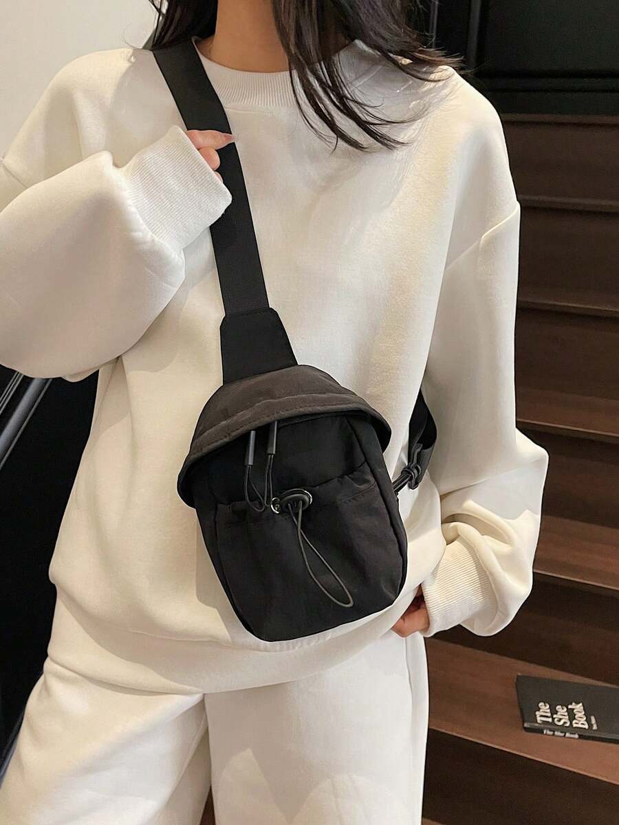 TIANDINGYU 女士斜挎包，休闲街头腰包手机袋，时尚清新胸包，通勤包，可爱学院风徒步胸包，户外迷你包