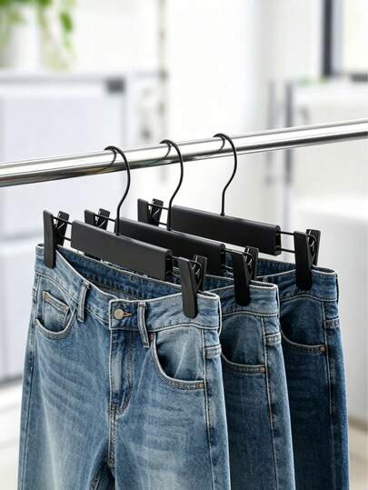 Non-Slip Clip Hangers For Pants And Skirts, Sturdy Metal Construction With Adjustable Clips, Prevents Sliding And Creases, Perfect For Organizing Jeans, Trousers, Skirts And Towels, Space-Saving Design Maximizes Closet Space, Durable And Easy To Install, Ideal For Home, Hotel And Boutique Use, Christmas, Halloween, Easter, Holiday Season Gift