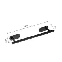 No Drill Towel Bar Renter-Friendly Bathroom Towel Rack Black Minimalist Wall-Mounted Hanger Reusable No Damage - Multicolor - View 11